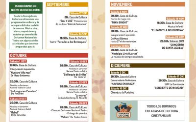 Programación cultural de septiembre a diciembre del 2016