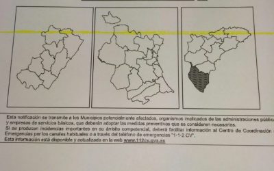 AVISO IMPORTANTE: NIVEL 2 DE EMERGENCIA POR GRAVE RIESGO DE INUNDACIONES EN TODA LA VEGA BAJA