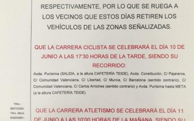 Policia Local – Zonas que no se puede aparcar y circular por eventos deportivos