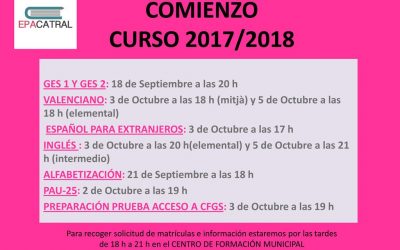 Prescripción en la Escuela de Adultos en Catral