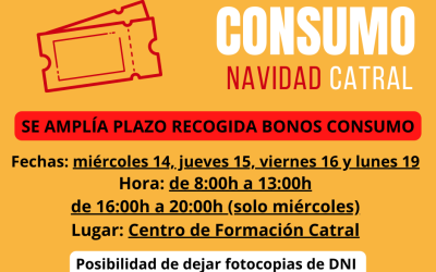 AMPLIACIÓN DE PLAZO DE RECOGIDA DE BONOS CONSUMO