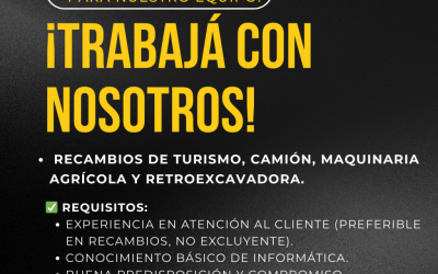 Oferta de empleo – Recambios Damián